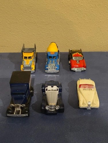 1980’s Matchbox Hot Wheels Diecast 1/64 Cars Trucks Lot of 6 Vintage Collection