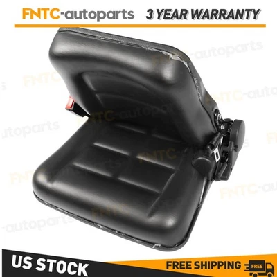 FNTC_AUTOPARTS Forklift Seat With Micro Switch Black Driver Side Tractor Seat