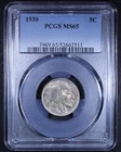 1930 Buffalo Nickel - 5c PCGS MS65 - Nicely Struck Coin!