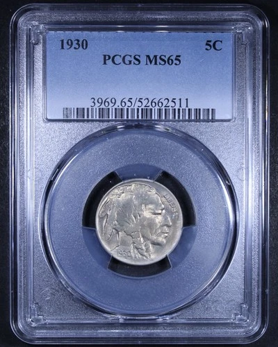 1930 Buffalo Nickel - 5c PCGS MS65 - Nicely Struck Coin!