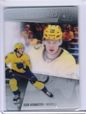 23-24 SP GAME USED AUTHENTIC ROOKIE PLEXI GLASS EGOR AFANASYEV /25