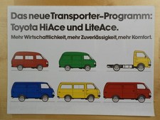 Toyota HiAce LiteAce Brochure 1981 German Prospekt Catalog Hi Lite Ace