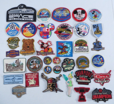 Vintage Disney World Disneyland Epcot Magic Kingdom Iron Sew On Patch Lot of 36