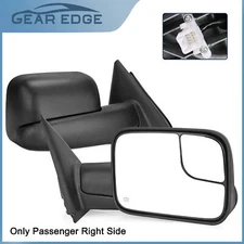 Passenger Side Tow Mirror for 02-08 Dodge RAM 1500 /03-09 2500 3500 Power Heated