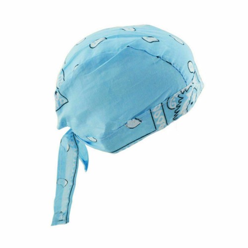 Cool Fitted Biker Bandanna Head Wrap Tie Down Scarf Pirate Du Rag Doo Skull Cap - Picture 7 of 28