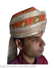 Men Hat Top Safa Indian Turban Traditional Pag Handmade Sherwani Groom Pagri Hat