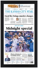 2015 World Series GM 1 Kansas City Royals Vs The Mets Newspaper Reprint Framed! 