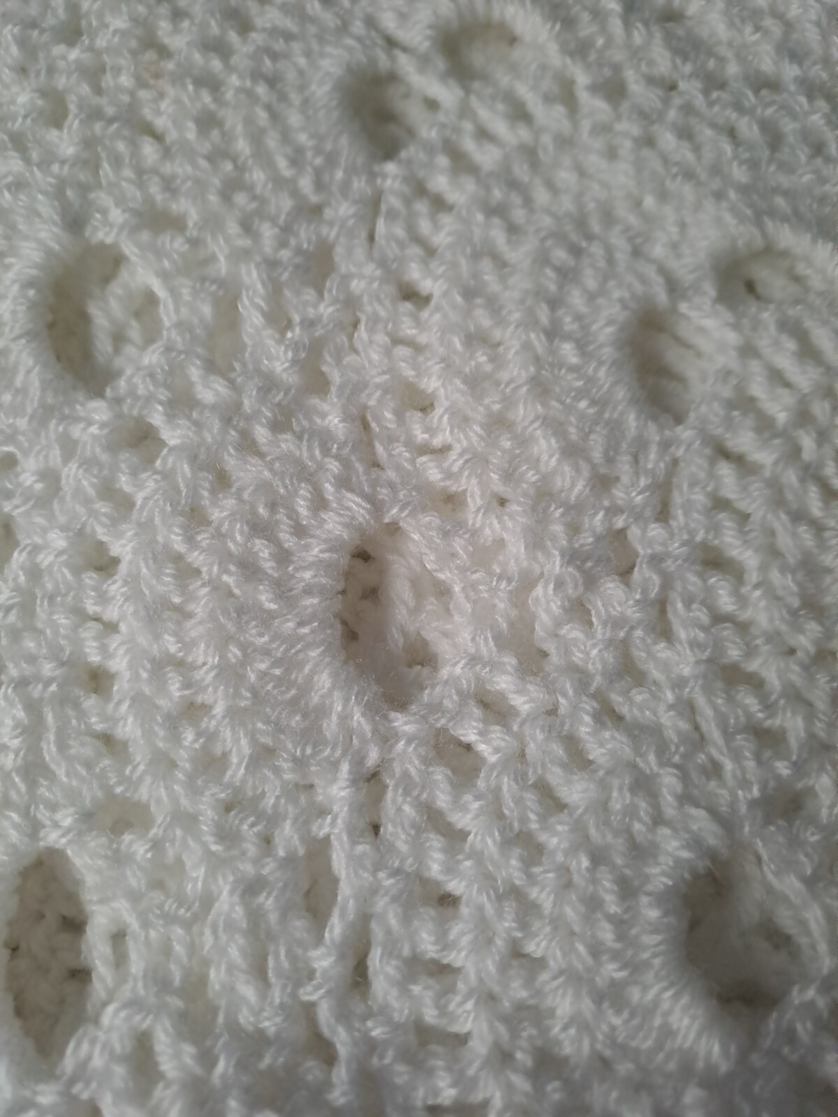 New handmade crochet Virus baby blanket, 35 x 35" white eBay