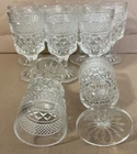 Vntg 9 Anchor Hocking Wexford Claret Wine or Cordial Glasses Diamond Pattern 5oz