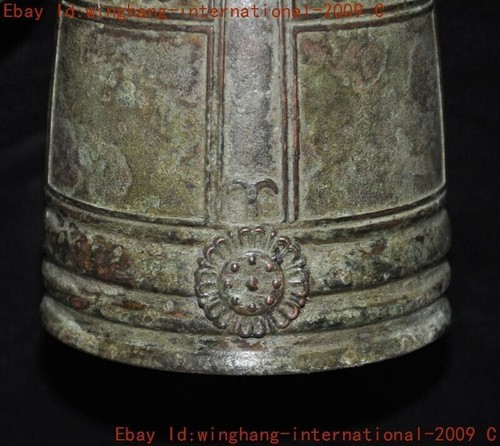 China Chinesisch Antik Buddhismus Tempel Bronze Glocke Glockenspiel Uhr - Bild 3 von 10