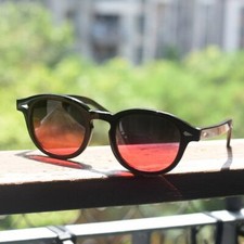 Brand new women cabernet sunglasses red gradient sunglasses Johnny Depp glasses