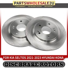 2x New Rear Disc Brake Rotors for Kia Seltos 2021-2023  Hyundai Kona 2018-2022