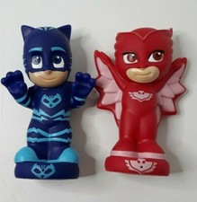 PJ Masks Just Play Bath SQUIRTERS Blue Catboy Red Owlette 5" Toy Figures