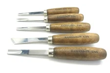 5pc Large Wood Carving Gunsmithing Gouges Tool Set 120 Ramelson USA
