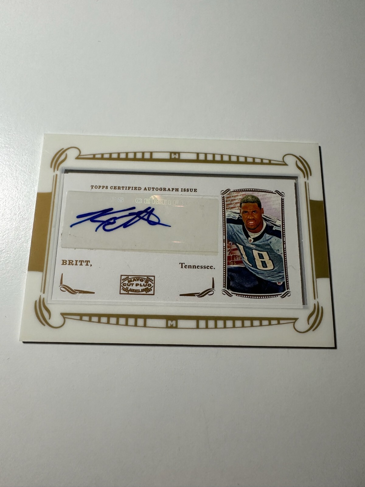 Kenny Britt Topps Mayo Autographs #MAKB Base