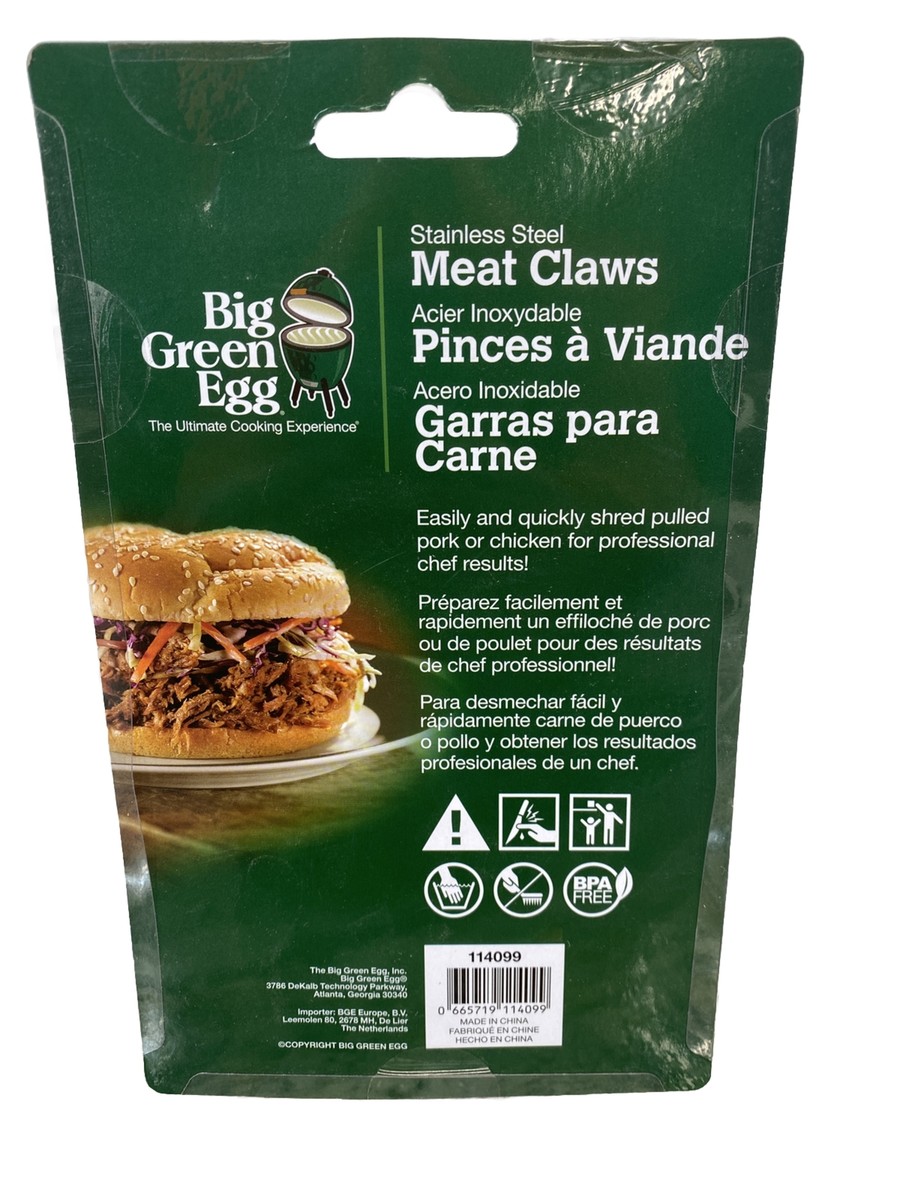NEW Big Green Egg MEAT CLAWS 114099 Stainless Steel Meat Shredders