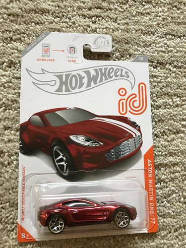 Hot Wheels 2020 id Chase Aston Martin One-77 metallic RED Treasure Hunt Scan Me - Picture 12 of 12