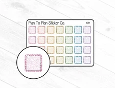 1591~~Glitter Squares Planner Stickers.