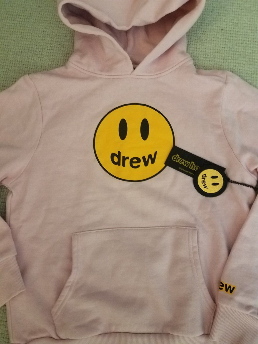 Drew House Mini Mascot Hoodie Sweatshirt - Kids Size 10 - NWT - Strawberry  Pink | eBay
