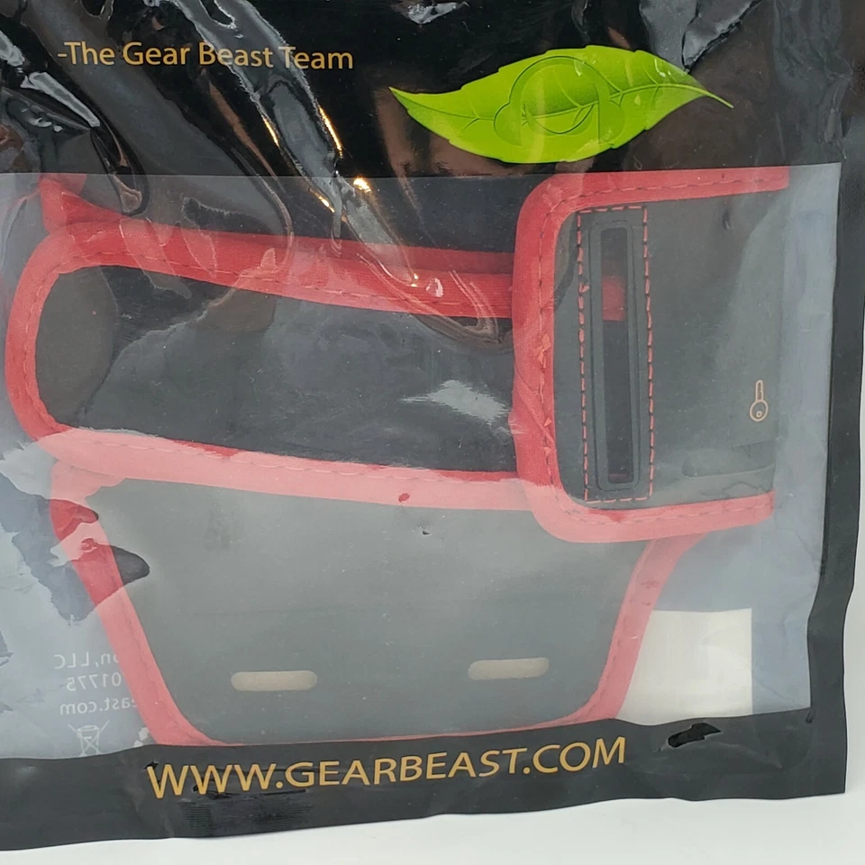 Braçadeira Gear Beast Samsung Galaxy Iphone Deluxe nova na caixa Absf-XLG-BKRD vermelha preta - Imagem 2 de 4