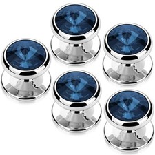 Crystal Shirt Studs for Men's Tuxedo Shirt, Tuxedo Buttons for Dark Blue