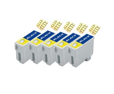 5 Druckerpatronen black für Epson Stylus CX3200 (kein original Epson)