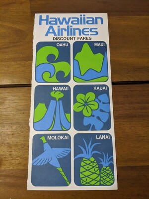 *INCOMPLETE* Hawaiian Airlines Discount Fares Brochure Flyer Sheet 