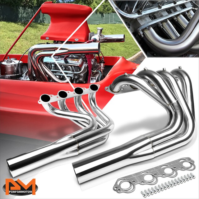 For Chevy BBC Big Block 496 MAG Jet Boat Stainless Steel Racing Exhaust