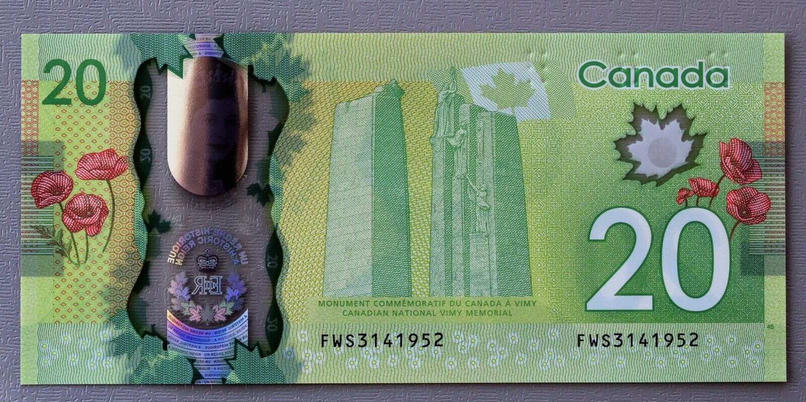 BC-74, 2015 $20 Canada, Bank of Canada, "Commemorative" UNC