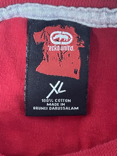 Vintage Ecko Unlimited T-shirt 90s Graffiti XL I Am The American Dream Red King - Picture 7 of 8