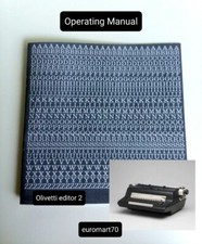 Olivetti Editor 2 Typewriter Operating Manual -Instruction Manual -Owners Manual thumbnail