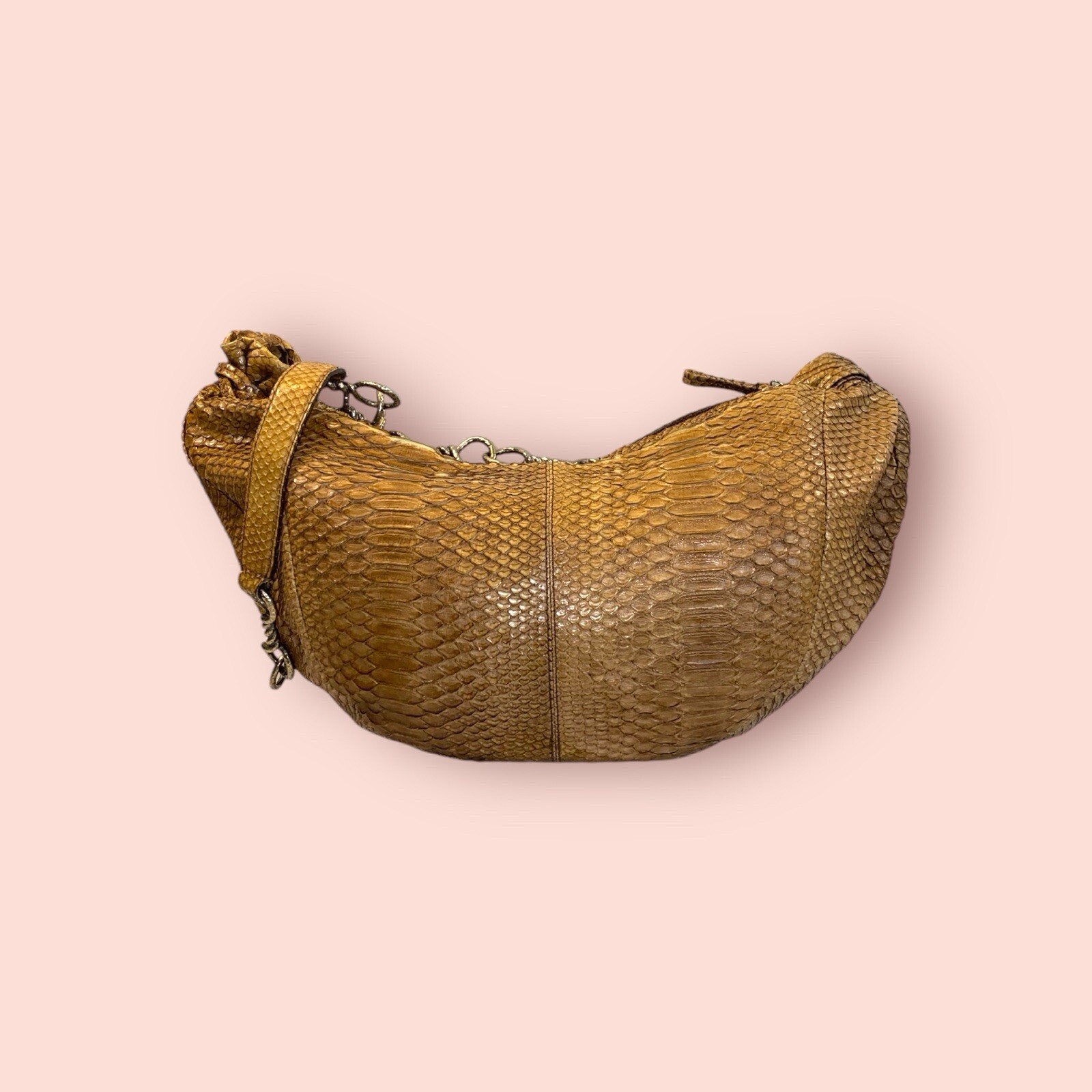 SALVATORE FERRAGAMO Brown Python Luxury Designer … - image 5