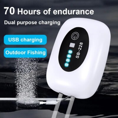 4800mA Aquarium Luftpumpe Regelbar Mini-wasserpumpe 2W Sauerstoffpumpe Fischtank