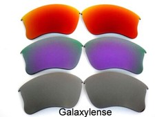 Galaxy Replacement Lenses For Oakley Flak Jacket XLJ Sunglasses Gray Purple Red