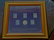 Lady Diana Spencer & Prince of Wales Framed coin & 5 Stamps 1961-1997 