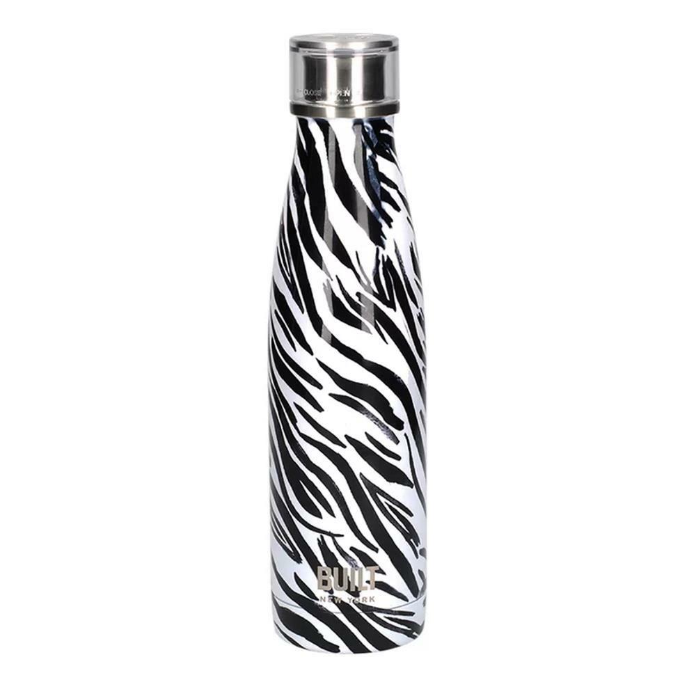 Built Animal Print Leak Proof 480ml Water Thermal Zebra Hot Cold Fizz Bottle
