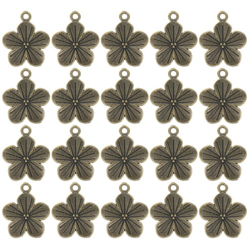 50pcs Necklace Pendant Charms For Jewelry Making Unique Flower Charms for Craft - 第 5/10 張圖片