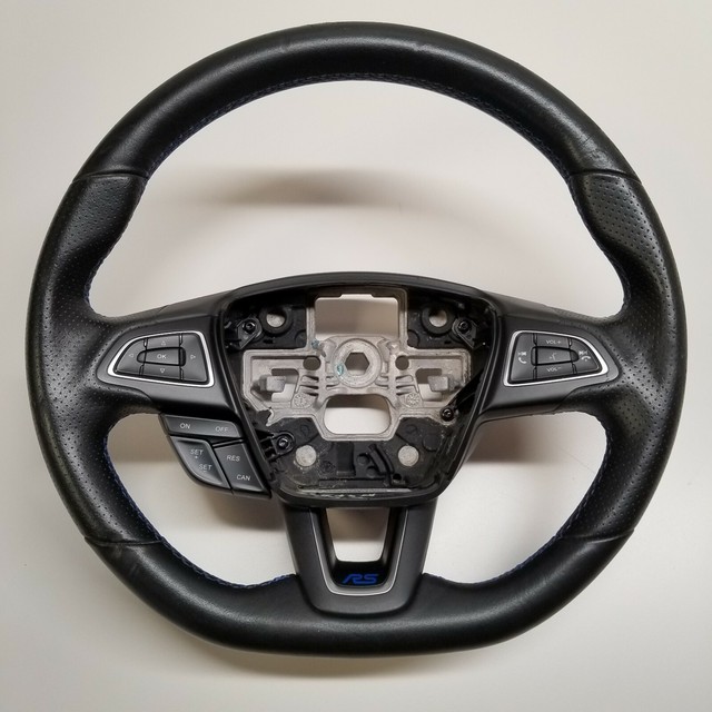 2018 FORD FOCUS RS HEATED 3SPOKE BLUESTITCHED SPORT STEERING WHEEL 6K