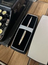 Vintage CROSS CENTURY II 23kt Accents Polished chrome BALLPOINT PEN New