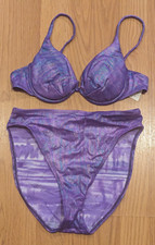 Vintage Y2K Leilani Bikini Purple USA - 8