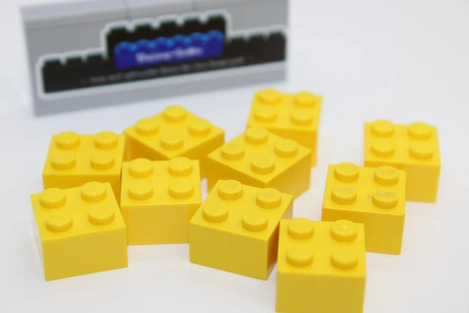 Lego (c) 10x 2x2 Basic Stein 3003 - gelb - brick - Basic Basic Stein - Classic S - Bild 1 von 1