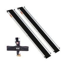 VNN Adjustable Wheelchair Ramp, 4-7 FT Portable Wheelchair Ramp for Home Step...