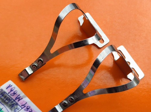 ALPINO TOE CLIPS CHROMED STEEL SMALL SIZE PUNTAPIEDI VINTAGE - Picture 9 of 10