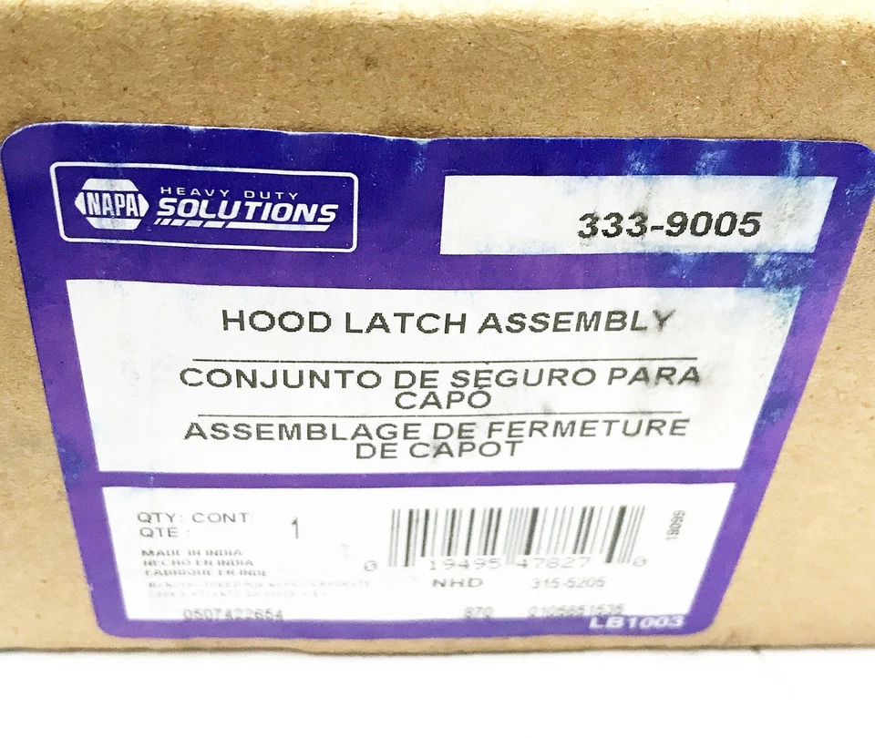 Conjunto de trava de capô NAPA 333-9005 (3339005) NOVO NA CAIXA - Imagem 4 de 4