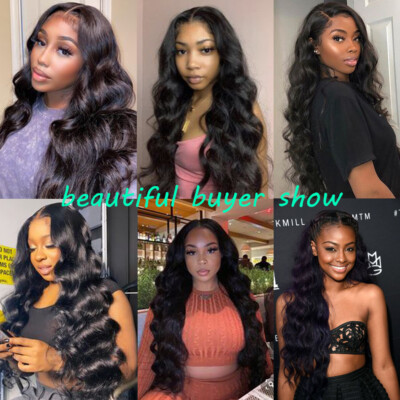 Long Wavy Lace Frontal Wigs Heat Resistant Synthetic Hair  display picture 2
