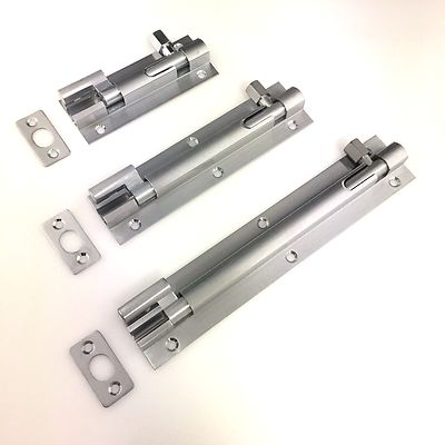 Schwerlast Satin Chrom Hals Lauf Bolzen Schieber 4''/6''/8'' x 38 mm