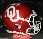 Adrian Peterson Autographed Oklahoma F/S Authentic Riddell Helmet Beckett COA