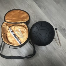 Black Steel Tongue Drum 11 Pads with Drum Sticks & Carrying Case