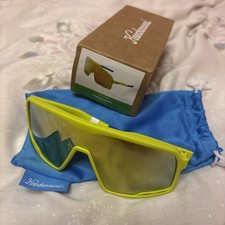 Knockaround Campeones Yellow Rubberized High Voltage Wraparound Sunglasses