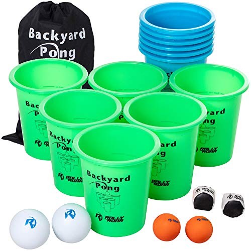 Rally and Roar Jumbo Premium Beer Pong Set 12 Durable 9" Tall - RRYDPNGPR2CL